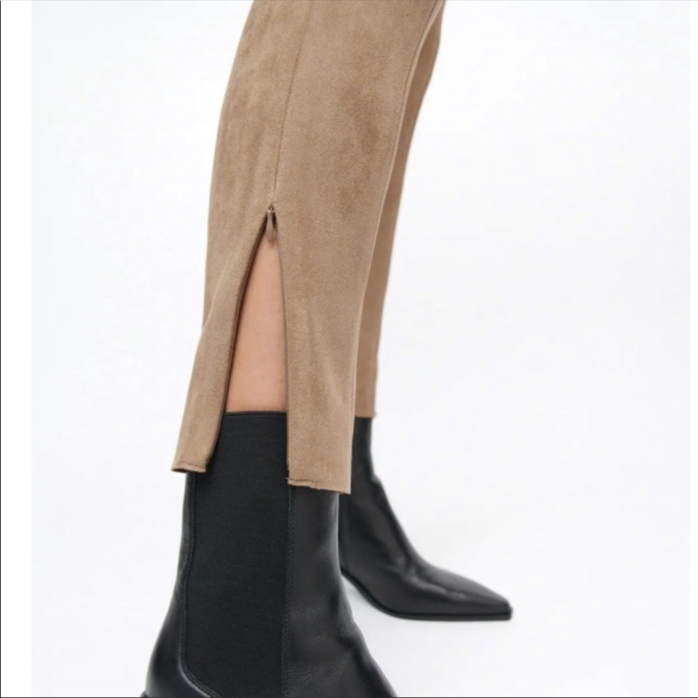 Zara Faux Suede Leggings - Picture 3 of 16